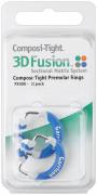 Separierringe Packung 2 x 3D Fusion Ringe blau, fr kurze Zhne
