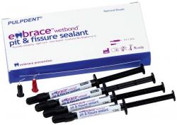 Embrace WetBond Pit & Fissure Sealant Packung 4 x 1,2 ml Spritze Sealant Natural Shade, 20 Applicator-Tips