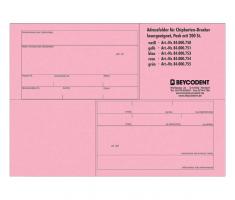 Adressfelder fr Chipkarten-Drucker Packung 200 Stck rosa