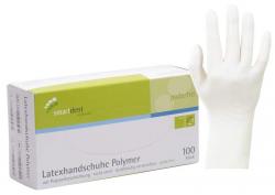 smart Polymer Latexuntersuchungshandschuhe Packung 100 Stck puderfrei, wei, XS