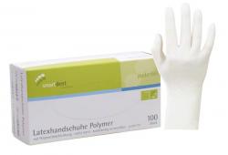 smart Polymer Latexuntersuchungshandschuhe Packung 100 Stck puderfrei, wei, M