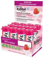 Xylitol Chewing Gum Display 12 Dosen x 30 Stck Erdbeere