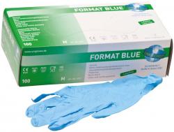 FORMAT BLUE Packung 100 Stck puderfrei, blau, M