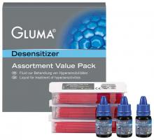 GLUMA Desensitizer Value Pack 3 x 5 ml Flasche, 150 Applikatortips, 1 Vorlageschale, 1 Arbeitskarte