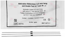 Aktivator-Rhrchen Packung 10 Stck 4,5 mm lang, Innen 1,15 mm/.045