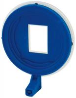 Speicherfolien/Filmhaltersystem Stck Visierring mit Bleifenster, 2 x 3 cm, fr Anterior, blau