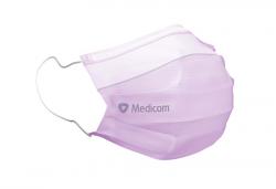 Medicom SafeMask SofSkin fog-free medizinischer Mundschutz Packung 50 Stck lavendel, mit Ohrschlaufe