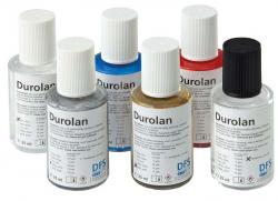 Durolan Set 5 x 25 ml Stumpflack (rot, blau, gold, klar, silber), 1 Verdnner