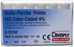 Gutta-Percha Spitzen Packung 120 Stck Taper.04 ISO 045