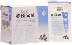 Biogel Eclipse Indicator System Packung 25 x 2 Paar puderfrei, (Farbe: stroh, grn), Gre 7