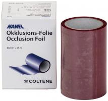 HANEL Occlusions-Folie, einseitig 12 m Spenderbox 25 m rot, 80 mm breit