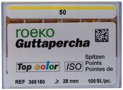 roeko Guttapercha Spitzen Top color Packung 100 Stck ISO 050