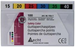 Guttaperchaspitzen Safety Color Sortiment 100 Stck ISO 015-040