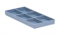 Cabinet Tray Nr. 20 Stck 6-Fcher, 9,2 x 19,7 cm, blau
