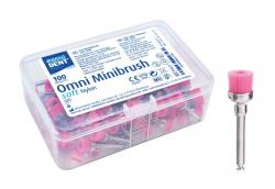 Omni Minibrush Packung 100 Stck Nylonborsten soft, rosa