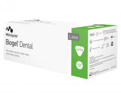 Biogel Dental Packung 25 Paar puderfrei, stroh, Gre 8